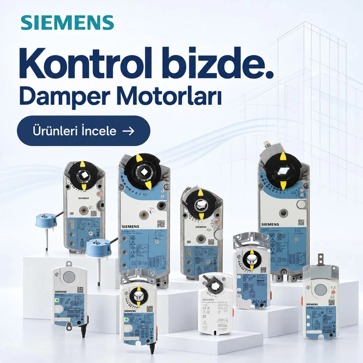 Siemens damper motorları — ürünleri inceleyin