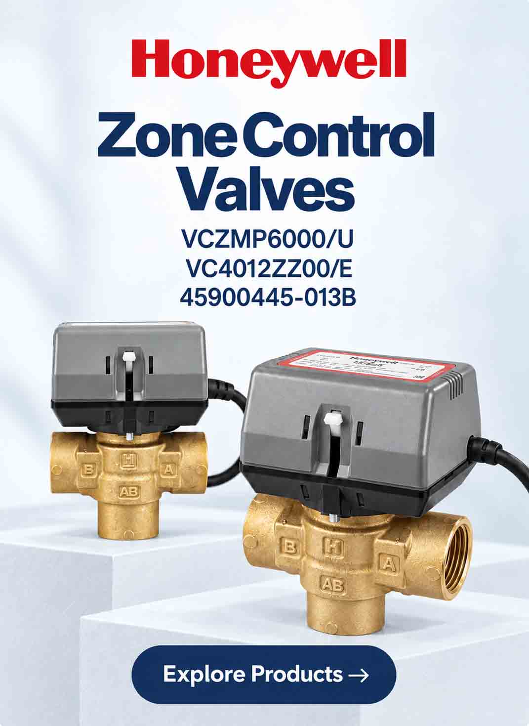 Honeywell motorized zone valves