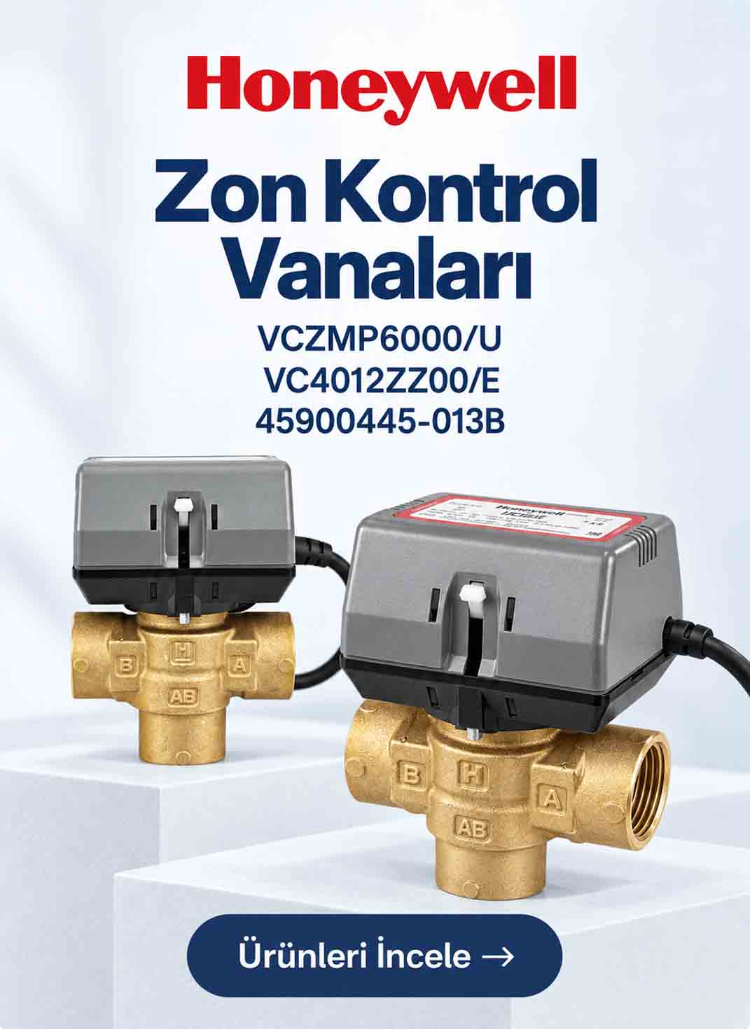 Honeywell motorlu zon vanaları