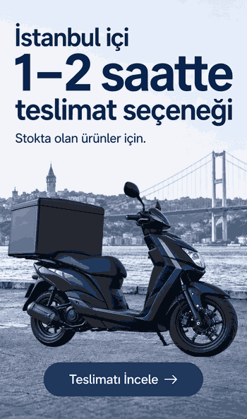 İstanbul içi stoktaki ürünlerde 1–2 saatte kurye teslimat seçeneği — detayları inceleyin