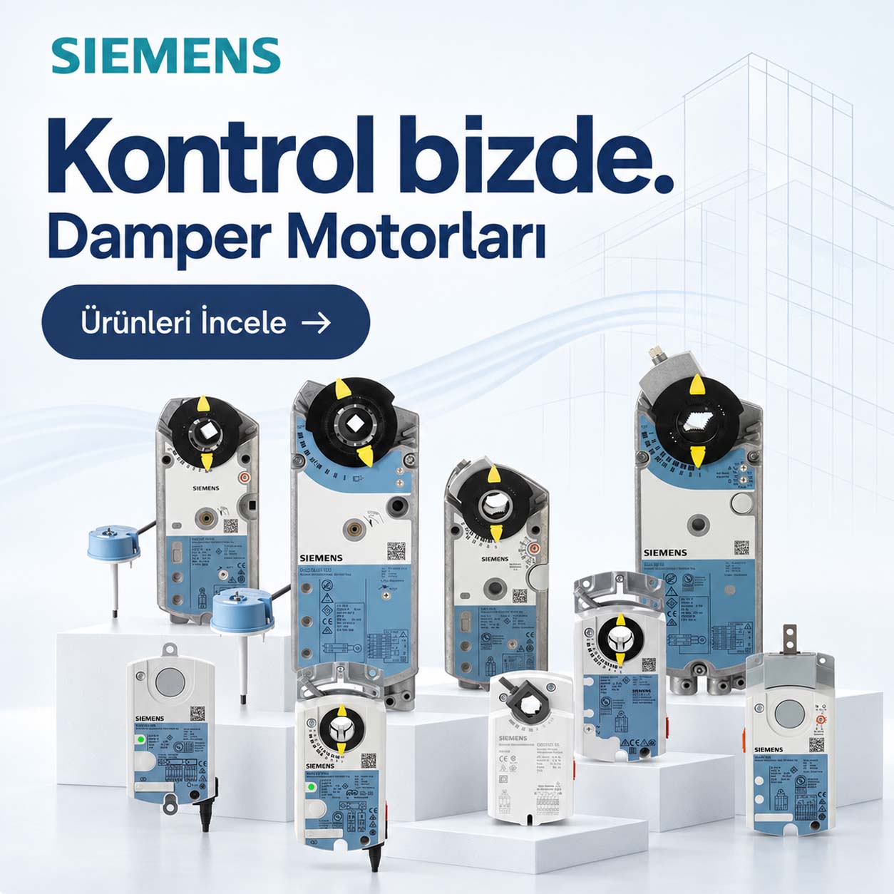 Siemens damper motorları — ürünleri inceleyin
