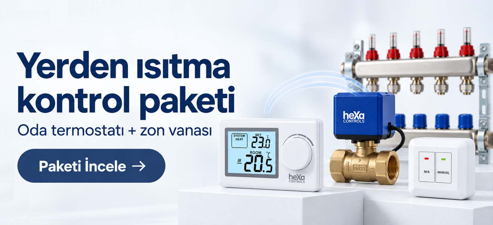 Tek termostat ile yerden ısıtma kontrol sistemi