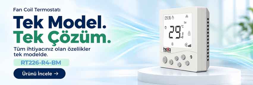 Hexa Controls RT226 Modbus fan coil oda termostatı
