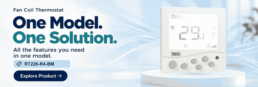 Hexa Controls RT226 Modbus fan coil thermostat