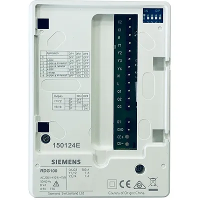 Siemens; Termostato RDG100 para Fancoil, Digital, 230V : :  Bricolaje y herramientas